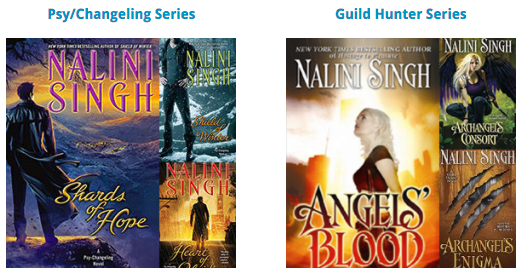 Nalini Singh Psy-Changeling series and Guild Hunter series